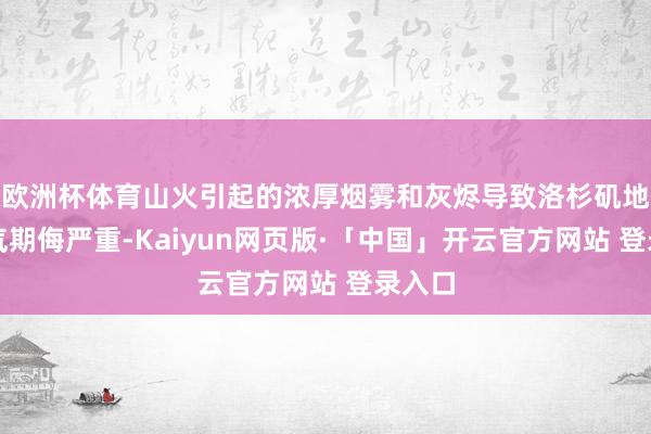 欧洲杯体育山火引起的浓厚烟雾和灰烬导致洛杉矶地区空气期侮严重-Kaiyun网页版·「中国」开云官方网站 登录入口