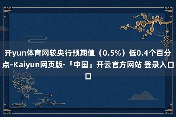 开yun体育网较央行预期值(0.5%)低0.4个百分点-Kaiyun网页版·「中国」开云官方网站 登录入口