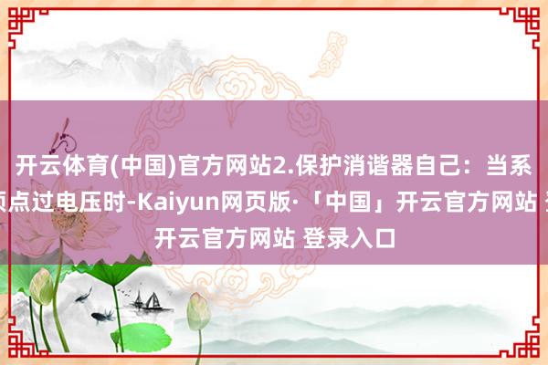 开云体育(中国)官方网站2.保护消谐器自己：当系统出现顶点过电压时-Kaiyun网页版·「中国」开云官方网站 登录入口